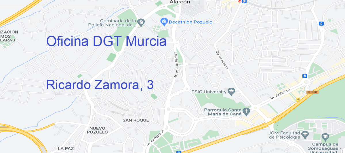 Oficina Calle Ricardo Zamora, 3 en Murcia - Oficina DGT